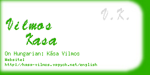 vilmos kasa business card